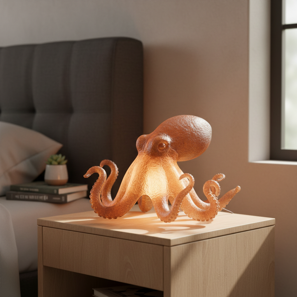 Accent Lighting in the Bedroom: A Room-by-Room Guide to Choosing a Unique Resin Octopus Lamp as a Bedroom Accent Light