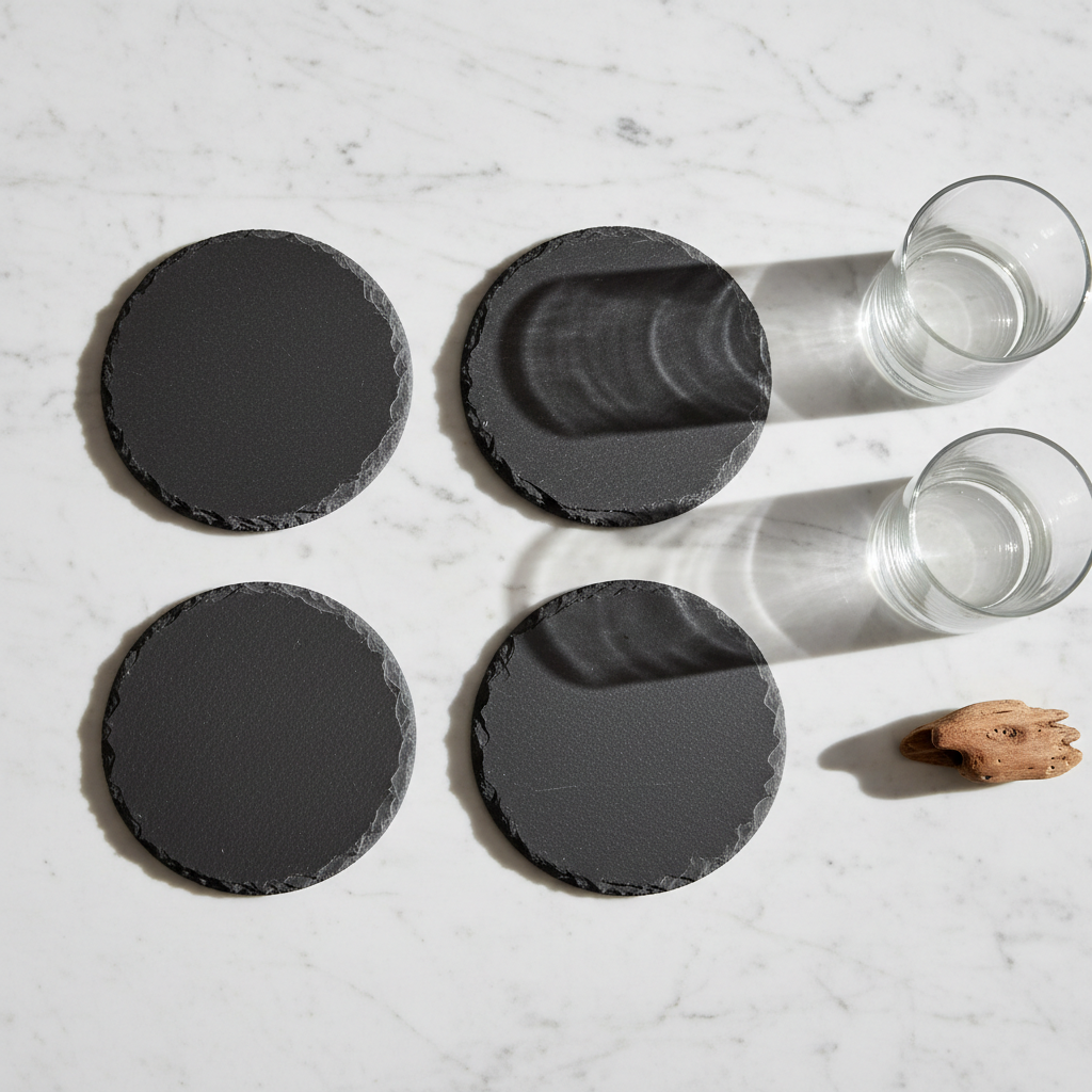 Slate Stone Coasters Minimalist Bar Setup on a Budget: How to Get a Clean, Curated Look Without Spending a Fortune