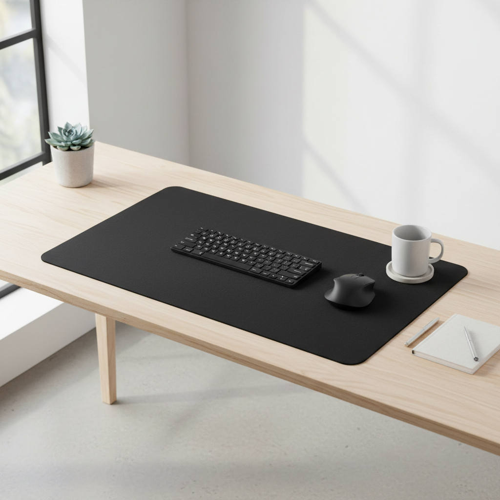 The Real Difference Between Fabric and Leather Large Desk Mats for Home Office — And Which One Fits Your Setup