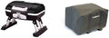 Cuisinart Grill Bundle - Petit Portable Propane Gourmet Tabletop Gas Grill (Black) & Tabletop Grill Tote Cover