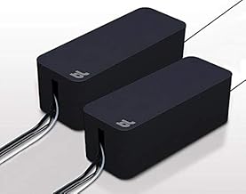 Bluelounge CableBox Cable and Cord Management System - (Black) - Pack of 2