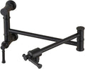 Lava Odoro Matte Black Pot Filler Faucet, Two Attachment Pot Filler, Contemporary Wall Mount Folding Kitchen Pot Filler with Swing Arm, PF312-MB