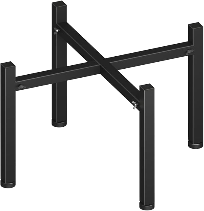 Garbuildman 15-27 Inch Universal Firepit Stand for Solo Stove Bonfire Ranger Yukon and Other 15-27" Outdoor Fire Pit, Metal Fire Pit Accessory for Outside Firepit, Outdoor Fireplace Tools, Black