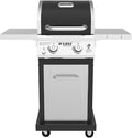 Nexgrill Deluxe 2-Burner Gas Grill with 401 SQ In Grate, 28000 BTUs, Stainless Steel Control Panel & Foldable Side Table, Propane BBQ Grill for Outdoor Cooking, Patios, Backyards and More - 720-0864RA