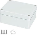 Project Box ABS Plastic Junction Box IP65 Waterproof Weatherproof Electrical Enclosoure Power Box for Electric Gray White 4.53"x 3.54"x 2.17"(115 x 90 x 55mm)
