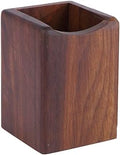 HomeImpel Wood Pen Holder Desk Pencil Holders Wooden Pen and Pencil Organizer Cup for Desktop Pens Stand Holder Cups, 10 x 7 x 7 cm, Eco Natural Color (Coffee)
