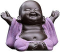 Kingzhuo Ceramic Little Cute Baby Buddha Statue Monk Figurine Buddha Figurines Home Decor Creative Baby Crafts Dolls Ornaments Gift Delicate Ceramic Arts and Crafts (Purple)