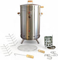 (50 Pound) 2-in-1 Smoker Barrel Vertical Grill - Premium 304 Stainless Steel - Big Barril Charcoal BBQ Thermometer & Ventilation - Cooking Accessories Meat Kit - Portable Outdoor, Camping - QUE ASADOR
