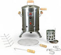 (9 Pound) 2-in-1 Smoker Barrel Vertical Grill - Premium 304 Stainless Steel - Mini Barril Charcoal BBQ Thermometer & Ventilation - Cooking Accessories Meat Kit - Portable Outdoor, Camping - QUE ASADOR