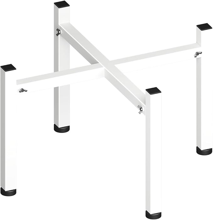 Garbuildman 15-27 Inch Universal Firepit Stand for Solo Stove Bonfire Ranger Yukon and Other 15-27" Outdoor Fire Pit, Metal Fire Pit Accessory for Outside Firepit, Outdoor Fireplace Tools, White