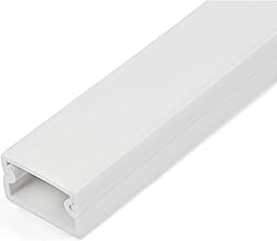 StarTech.com Solid Cable Management Raceway with Adhesive Tape & Cover, 3/4"(19mm) W x 3/8"(11mm) H - 3ft(1m) Length, PVC Network/Power Cord Hider/Wall Wire Duct, Max 6 Cables, UL Listed, TAA