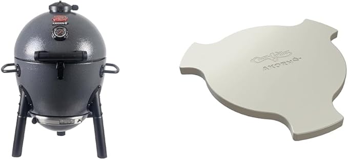 Char-Griller E86714 AKORN Jr. Kamado and Char-Griller 6211 Smokin' Stone Jr