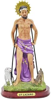 San Lazaro Estatua Saint St. Lazarus Statue Sculpture in Resin Home Decor Decoration(5 Inches)