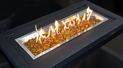 Hiland Fire Pit Glass in Chesnut, Extreme Tempature Rating, Good for Propane or Natural Gas, 10lb, RGLASS-CN