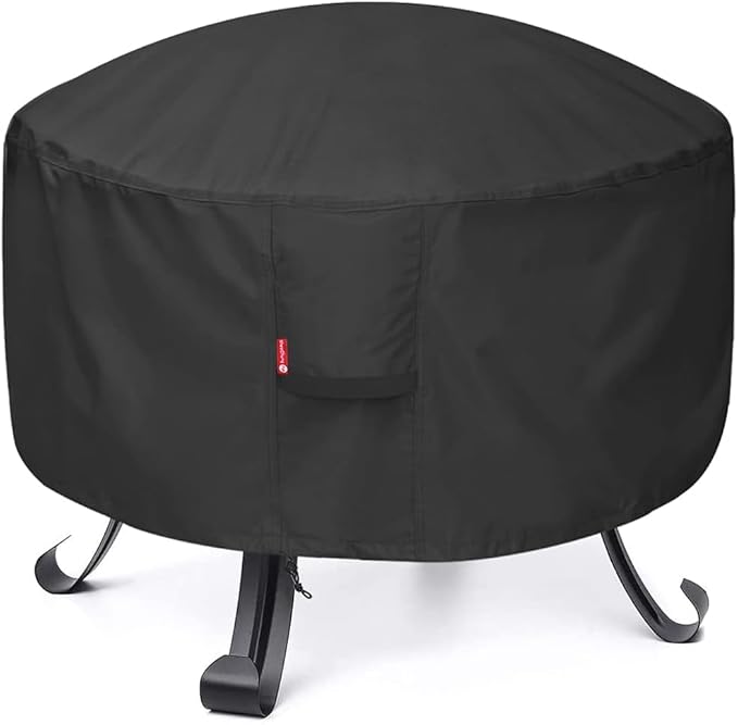 SheeChung Fire Pit Cover Round 36" D X 12" H,Heavy Duty 600D Outdoor Waterproof & Tear Resistant Fire Bowl Covers,Fits for 32/34/36inch Patio Round Firepit,Anti UV and Tear Resistant