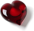 Ca D Oro Big Glass Heart Ornament – Hand Blown Murano Style Red Heart Paperweight, Decorative Red Glass Heart Gift, Elegant Art Glass Sculpture Keepsake for Home Décor, Desk Display