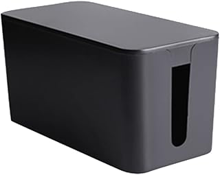 Cable Management Box,Cord Organizer Box for Home and Office System to Cover and Hide, Power Strips, Cords,Surge Protector (Small, Black)