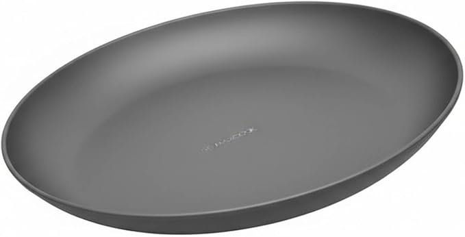 Pure Titanium Camping Plate, 5.98 Inch Ultralight Durable Titanium Dish Plate Cookware, Outdoor Backpacking plate for Hiking Kitchen (15.2 cm)