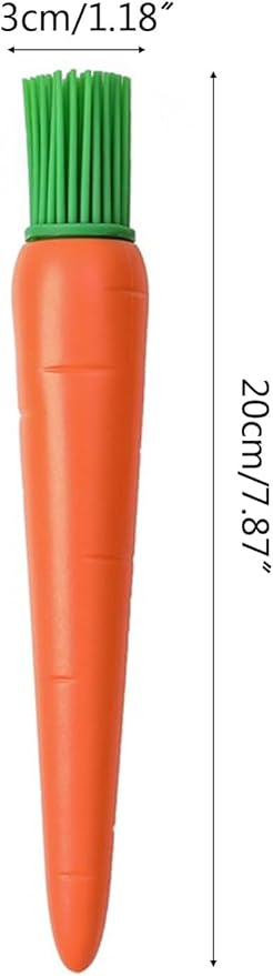Orange Carrot Shape Silicone Baking Brush Cake Cream Brush Kitchen Cooking Heat Resistant Grill Oil for Meat Cake Barbecue Tool Sets Grilling and Barbecue Utensils