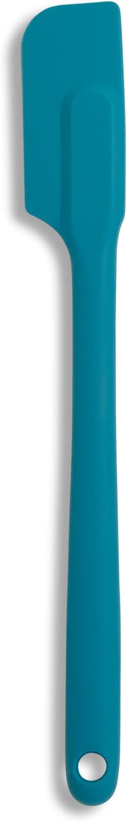 Mrs. Anderson’s Baking Silicone Slim Spatula, Flexible And Nonstick, One-Piece Design, Turquoise Blue, For Mixing, Folding, Scraping, Baking, And Cooking