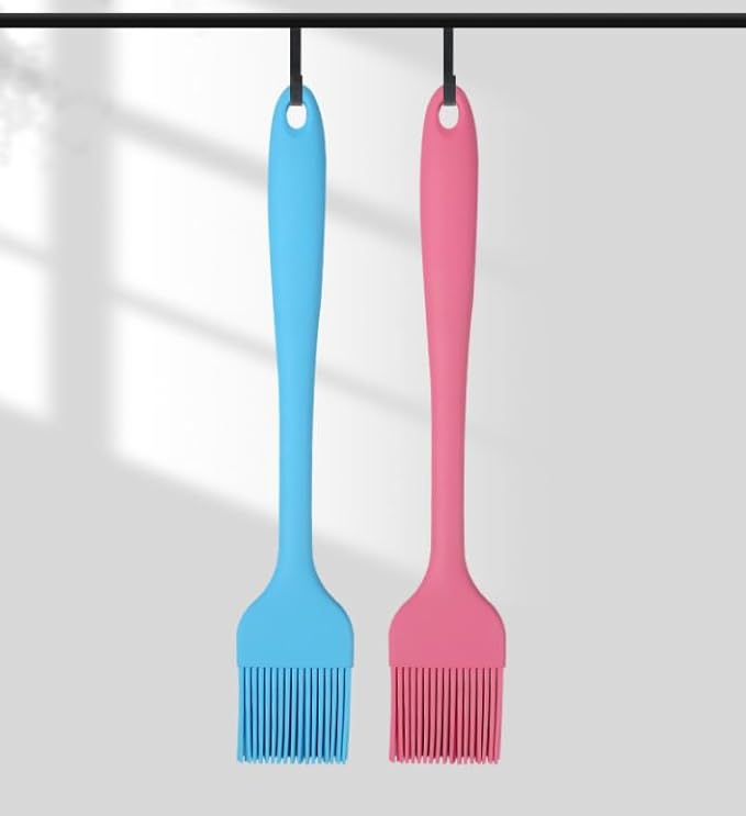 Silicon Basting Brushes, Heat Resistant Pastry Brushes, Spread Oil Butter Sauce Marinades for BBQ Grill Barbeque & Kitchen Baking (Blue)