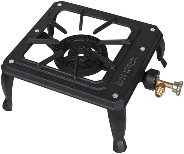 EATAKWARD Portable Gas Stove, Iron Propane Camping Stoves LPG Gas Cooker, Outdoor Stove for BBQ,15000 BTU Camping Stove