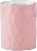 Ceramic Pen Holder Stand Cup Pencil Holder Organizer Makeup Brush Holders for Home Office Desk (Pink)