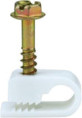 Skywalker Flexible Single Cable Screw Clips (Pack of 100 / White)