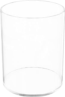Clear Acrylic Pen Holder Round Shape, Desktop Pencil Cup Holder, Countertop Stationery Organizer for Office Desk Accessory