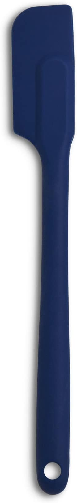 Mrs. Anderson’s Baking Silicone Slim Spatula, Flexible And Nonstick, One-Piece Design, Navy Blue, For Mixing, Folding, Scraping, Baking, And Cooking