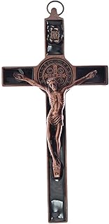 MTYIQS 19.5x9.5cm Crucifix Wall Cross Catholic Saint Cross Jesus Christ Vintage Wall Hanging Cross for Home Decor Wall Cross