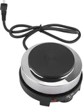 Tiiyee Small Hot Plate Mini Hot Plate, 500W Hot Plate Electric Moka Pot 110V Single Burner Portable Stove Cooktop Coffee Heater Water Heat Adjustable Temperature for RV Dorm Outdoor Camping Kitchen