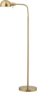 O'Bright Nova - Adjustable Floor Lamp with Flexible Gooseneck and Rotatable Shade, E26 Socket, 10-Inch Base - Ideal for Reading, Bedside, Living Room, Antique Brass