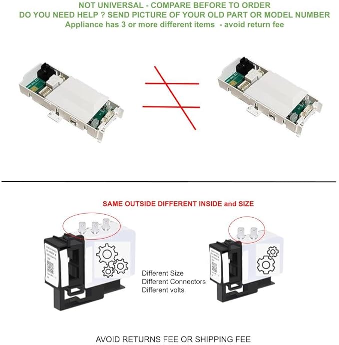 W11342871, W11432568, W11511589 CKD511589X compatible with Whirlpool Range Control Board (Black) fits old number W11594224