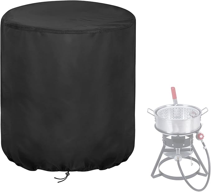 Outdoor Fryers Cover for FIRE RIOT with Heavy Gauge Aluminum Pots & Basket, Waterproof Deep Fryer Cover for Outdoor Cooking-(22x22x28 inch)