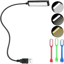 USB Reading Light, Laptop Keyboard Light for Computer Adjustable Gooseneck, 3 Color x 3 Brightness USB Lamp/1pc + 3pcs Mini LED (1 + 3)