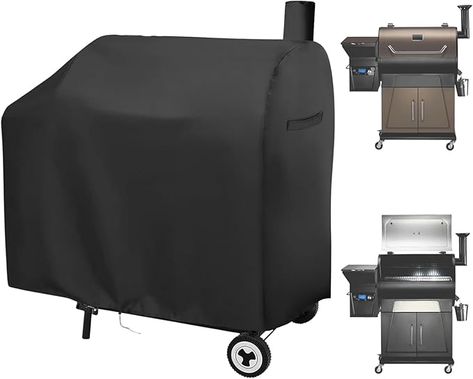 Charcoal Grills Cover for Z Grills 700D6 Pellet Grill, Waterproof Outdoor Grill Cover BBQ Grill Cover Barbeque Grill Cover (Cover Only) - 48" L×22" W×48" H, Black