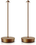 SAKRINGT 2 Pack Cordless Table Lamps Rechargeable, 6000mAh Battery Operated Waterproof Stepless Dimming Modern Portable LED Table Light for Restaurant Dining Patio Outdoor