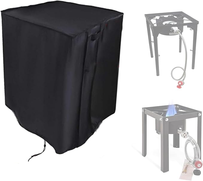 Outdoor Single Burner Stove Cover Fit for GasOne 30 QT Cooker, Portable Waterproof Camping Stove Propane Gas Cooker Cover- 13x13x16 inch