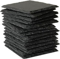 14 Pieces 4X4 Inch Slate Stone Coasters, Bulk Square Slate Drink Coaster Handmade Coasters Set for Kitchen Bar Home Apartment (Square, 14)