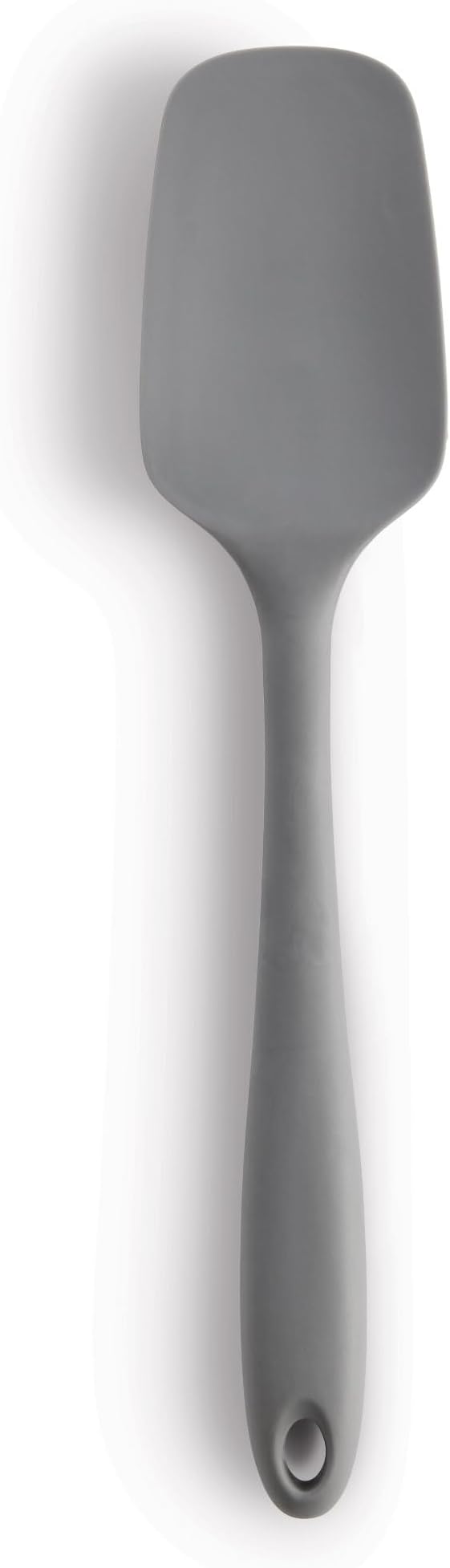 Mrs. Anderson’s Baking Silicone Spoon-Shaped Spatula, Flexible And Nonstick, One-Piece Design, Gray, For Mixing, Folding, Scraping, Baking, And Cooking