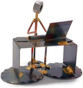 Software Developer - Handmade Metal Figurine - Hand Welded Metal Art and Recycled Metal Sculptures - Unique Desk Accessories, Office Decor, & Office Gifts - Made in The USA