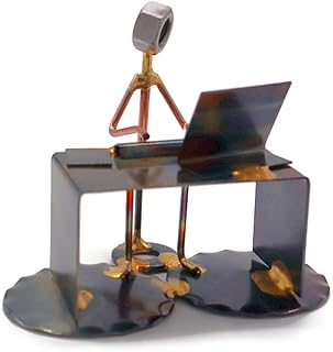 Software Developer - Handmade Metal Figurine - Hand Welded Metal Art and Recycled Metal Sculptures - Unique Desk Accessories, Office Decor, & Office Gifts - Made in The USA