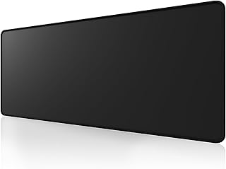 ALOANES Large Gaming Mouse Pad with Non-Slip Rubber Base,Stitched Edge,Desk mat for Laptop,Computer & PC, Wristing Pad for Gamer,Office & Home,Classic Black XL 11.81''x31.50''x0.12''