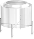 15-27 Inch Stainless Steel Fire Pit Stand, Adjustable 2 Height Base for Solo Stove Accessories, 220LBS Sturdy Firepit Stand for Patio Camping Backyard