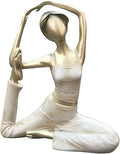 Artgenius Art Yoga Pose Female Statue Yoga Figurine and Statues,Decorative Yoga Girl Meditating Decoration for Table,Bookshelf,Bedroom (King Pigeon Pose)