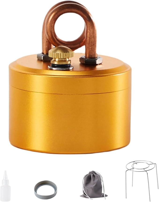 Mini Backpacking Stove with Stand, 50ML High Power Camping Alcohol Stove, Portable Ultralight for Hiking Biking Outdoor Water Coffee Cooking