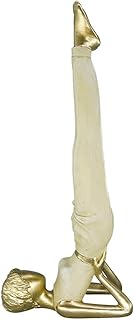 Artgenius Abstract Meditation Yoga Pose Statue,Resin Yoga Figurine Scuplture,Decorative Gold Accent Decor for Living-Room(Head Stand Pose)