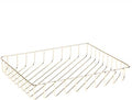 Paper Organizer for Desk Metal Paper Tray Large Capacity Letter Tray File Holder Mail Inbox Storage Organizer Basket for Office Classroom Desktop,12.5" x 9.4" x 1.9",Gold