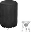 Outdoor Cooker Cover for ROVSUN 23" Concave Comal Set, Portable Waterproof Dustproof Turkey Fryer Cover for Discada Disc Cooker- 25.2”Dx31”H, Black